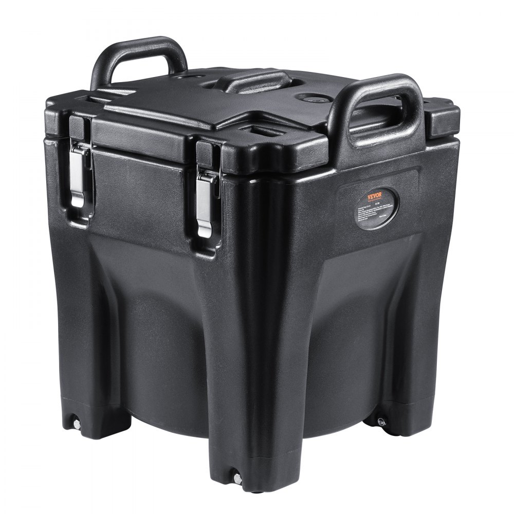 VEVOR Insulated Food Carrier, 32Qt Capacity, Stackable Catering Hot Box with Stainless Steel Barrel, Top Load LLDPE Food Warmer with Integral Handles Buckles Stationary Base, for Restaurant Canteen, B