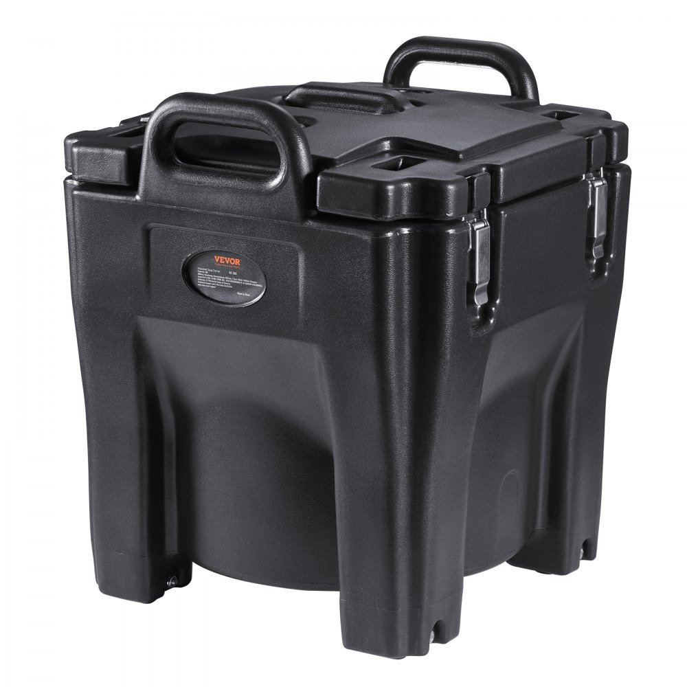 VEVOR Insulated Food Carrier, 32Qt Capacity, Stackable Catering Hot Box with Stainless Steel Barrel, Top Load LLDPE Food Warmer with Integral Handles Buckles Stationary Base, for Restaurant Canteen, B