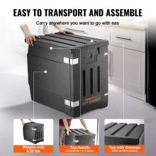 VEVOR Insulated Food Pan Carrier, 82 Qt Hot Box for Catering, LLDPE Food Box Carrier with Double Buckles, Front Loading Food Warmer for Restaurant, Canteen, etc.