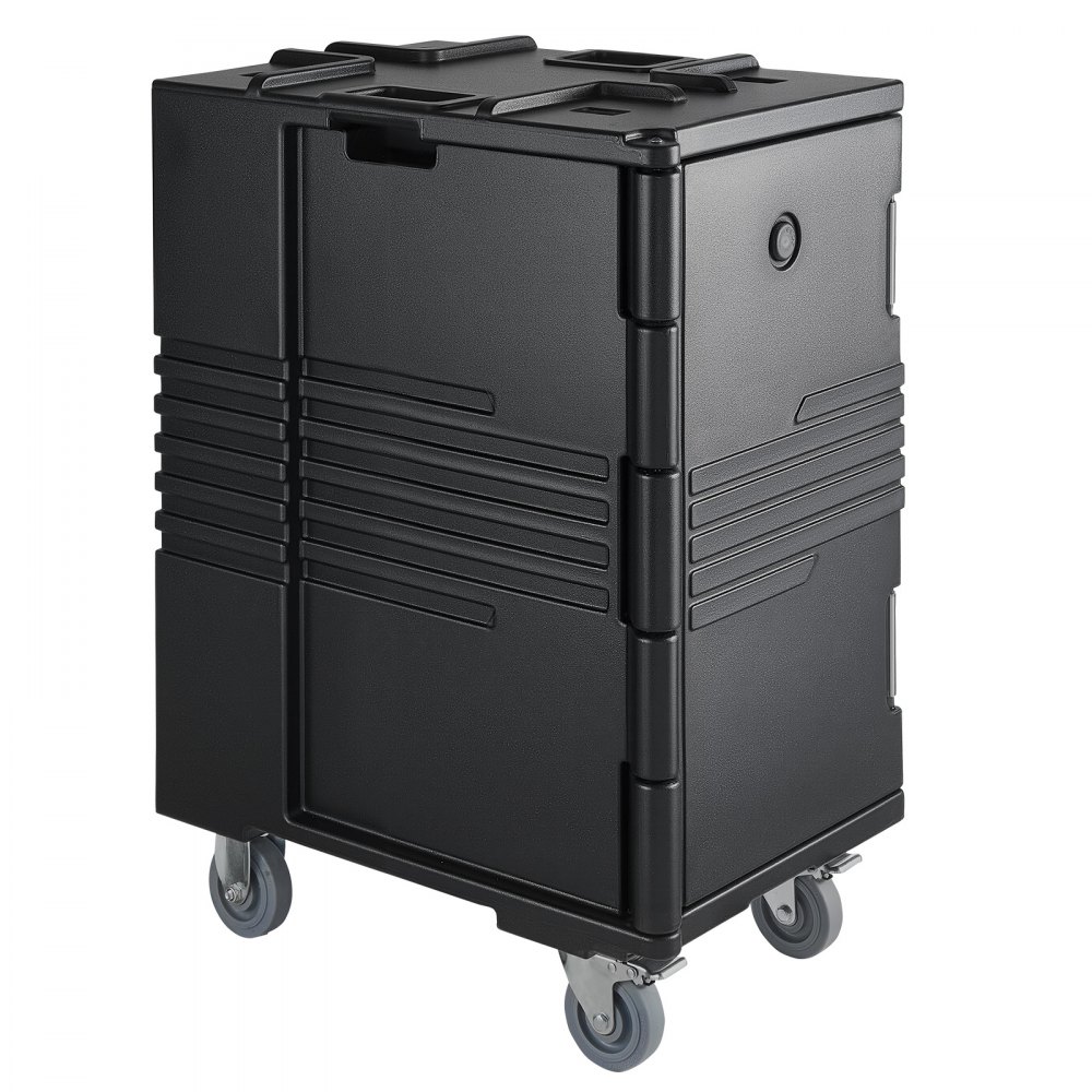 VEVOR Insulated Food Pan Carrier, 127 Qt Non-Electrical Food Warmer, with Swivel Wheel & 304 Stainless Steel Latch, LLDPE Stackable Hot Box, for Various Pan Sizes(NOT Included), Fit Catering BBQ Event