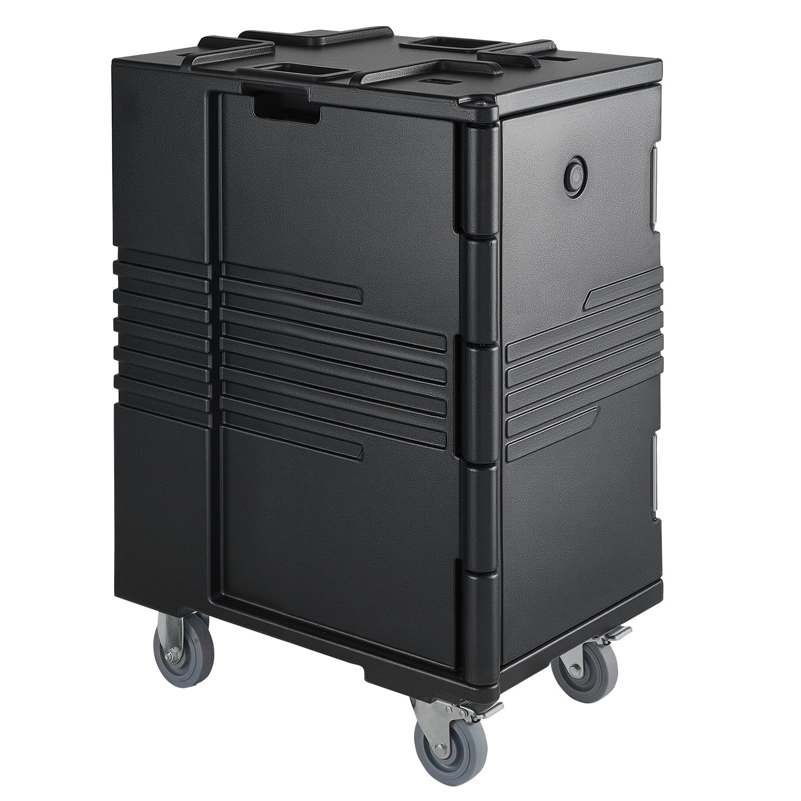 VEVOR Insulated Food Pan Carrier, 127 Qt Non-Electrical Food Warmer, with Swivel Wheel & 304 Stainless Steel Latch, LLDPE Stackable Hot Box, for Various Pan Sizes(NOT Included), Fit Catering BBQ Event