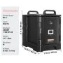 VEVOR Insulated Food Pan Carrier, 75L Hot Box for Catering, Food Box Carrier with Double Buckles, Front Loading Food Warmer with Handles, Stackable End Loader for Restaurant, Canteen