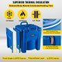 VEVOR Insulated Food Carrier, 32Qt Capacity, Stackable Catering Hot Box w/Stainless Steel Barrel, Top Load LLDPE Food Warmer w/Integral Handles Buckles Stationary Base, for Restaurant Canteen, Blue