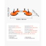VEVOR Seamless Seam Setter, 2 Packs Granite Seam Setter with 5 in Vacuum Suction Cups, Seam Joiner for Seam Joining & Leveling, 180° Adjustable, Countertop Installation Tool for Tile Stone Marble Slab