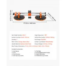 VEVOR Seamless Seam Setter 6" Suction Cup for Countertop Seam Joining & Leveling