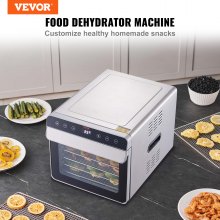 VEVOR 6 Trays Food Dehydrator Machine Stainless Steel 700W Jerky Fruit Drying