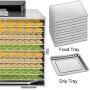 Vevor Food Dehydrator Machine Jerky Dehydrator Stainless Steel 10 Trays W/ Led