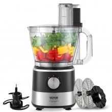 VEVOR Food Processor 7-Cup Vegetable Chopper 2-Speed 350 Watts Stainless  Steel Blade Black Electric Food Processor - Yahoo Shopping
