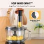 VEVOR Food Processor, 9-Cup Vegetable Chopper for Chopping, Slicing, Shredding, Puree, and Kneading, 600 Watts Stainless Steel Blade Professional Electric Food Chopper, Easy Assembly & Clean, Black