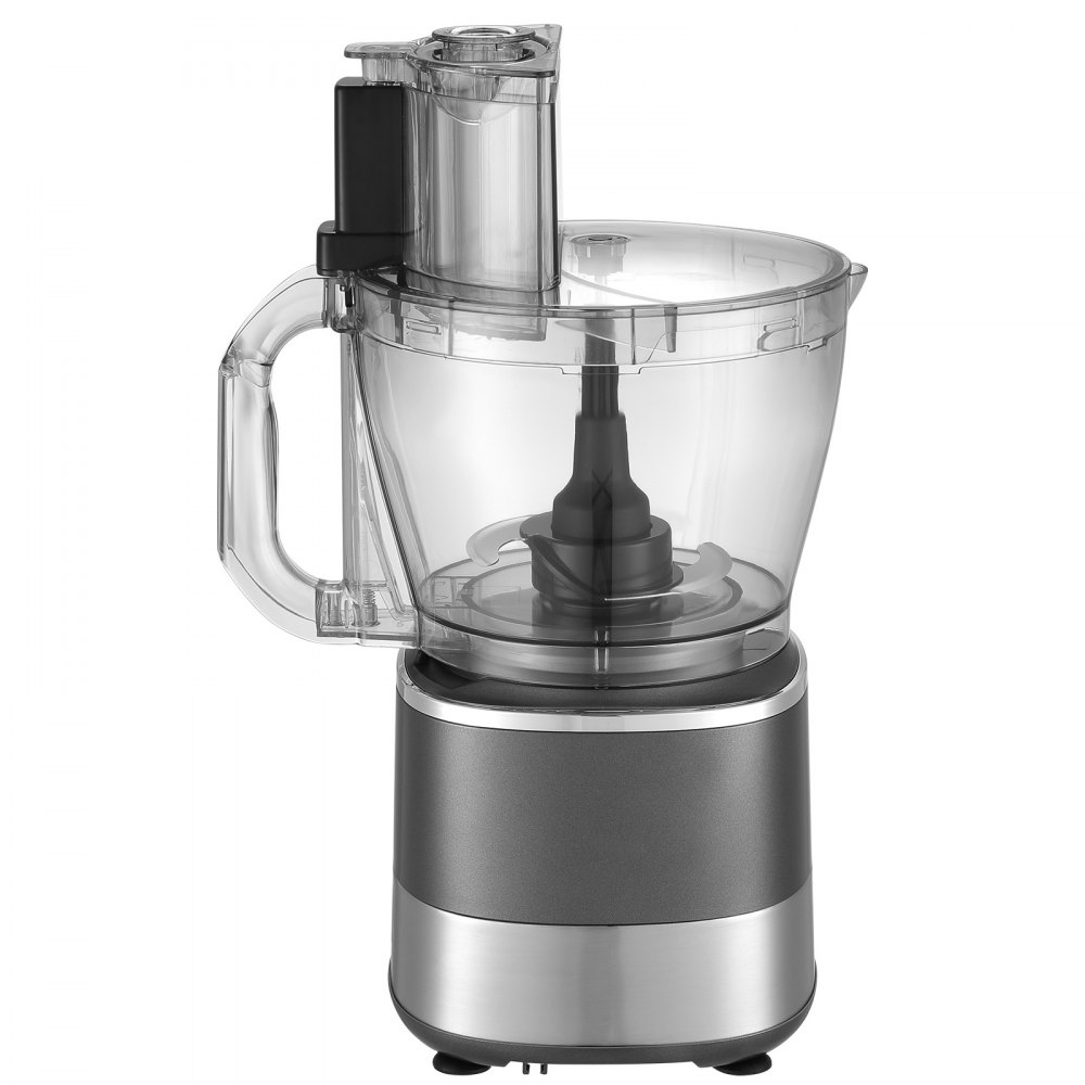 VEVOR Food Processor, 14-Cup Vegetable Chopper for Chopping, Mixing, Slicing, Puree, and Kneading Dough, 650 Watt Stainless Steel Blade Professional Electric Food Chopper, Easy Assembly & Clean, Gray