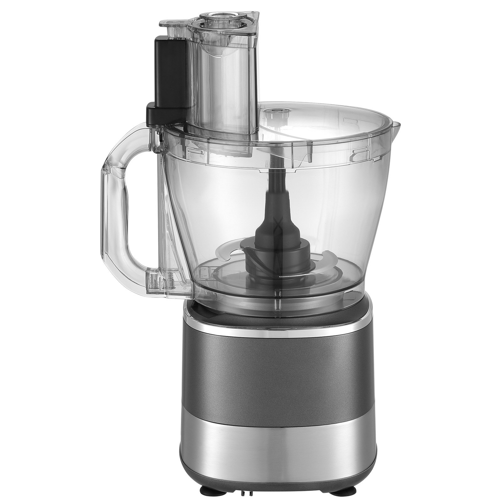 VEVOR Food Processor, 14-Cup Vegetable Chopper for Chopping, Mixing, Slicing, Puree, and Kneading Dough, 650 Watt Stainless Steel Blade Professional Electric Food Chopper, Easy Assembly & Clean, Gray