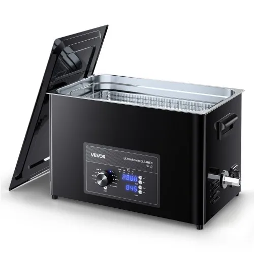 VEVOR 30L Ultrasonic Cleaner, Professional Ultrasonic Cleaner Machine with Knob Control, Stainless Steel Cleaning Machine with Basket and Cleaning Ball, for Watches, Razors, Jewelry, Coins and More