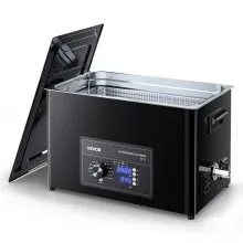 VEVOR 30L Ultrasonic Cleaner, Professional Ultrasonic Cleaner Machine with Knob Control, Stainless Steel Cleaning Machine with Basket and Cleaning Ball, for Watches, Razors, Jewelry, Coins and More