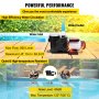 Happybuy Pool Pump 2.5HP, Swimming Pool Pump Above Ground with Filter Basket, 8880 GPH Powerful Single Speed Filter Pump for Swimming Pool, Spa/Water Circulation Tested to UL Standards