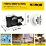 VEVOR Pool Pump 2.5HP, Above Ground Swimming Pool Pump with Filtration Basket, 8880 GPH Efficient Single Speed Water Circulation Pump for Pools, Spa, Meets Standard Requirements