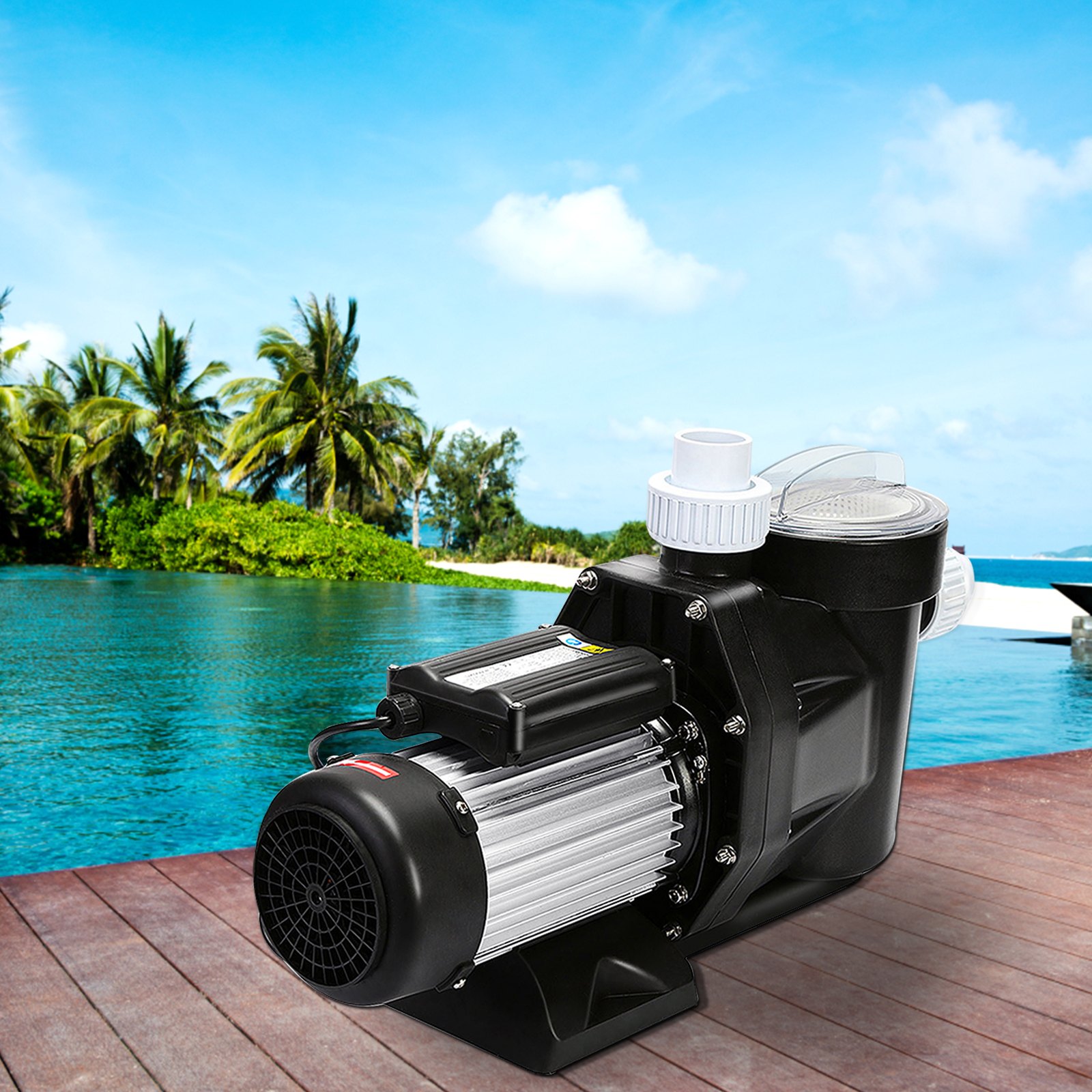 VEVOR Pool Pump 2.5HP, Above Ground Swimming Pool Pump with Filtration Basket, 8880 GPH Efficient Single Speed Water Circulation Pump for Pools, Spa, Meets Standard Requirements