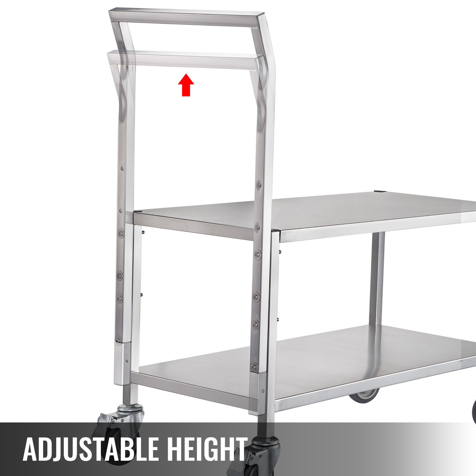 VEVOR Triple Ingredient Bin Cart Ingredient Storage Rice Bin 3 x 33L W/ Wheels