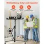 VEVOR 3353mm Drywall Lift, Heavy-Duty 68 kg Sheetrock Hoist with Adjustable Telescoping Arm, Lockable Wheels, Drywall Lifter Panel Jack Hoist Tools Ideal for Ceiling & Wall Installation (Black)