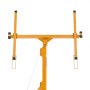 VEVOR 4877 mm Drywall Lift, Heavy-Duty 68 kg Sheetrock Hoist with Adjustable Telescoping Arm, Lockable Wheels, Drywall Lifter Panel Jack Hoist Tools Ideal for Ceiling & Wall Installation (Yellow)