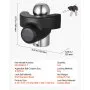 VEVOR Trailer Hitch Lock, Compatible with 58.7 mm Couplers, Heavy-Duty Anti-Theft Trailer Ball Lock with 3 Keys, Prying-Resistant & Impact-Resistant, Fits for RVs, Boats, Off-Road Vehicles, Trailers