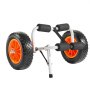 VEVOR Kayak Cart, 200 lbs Load Capacity, Foldable Kayak Trolley with 10-inch Solid Rubber Tires & 1 Ratchet Strap, Paddle Board Trolley for Carrying Kayaks, Canoes, Paddleboards, Float Mats, Jon Boats