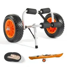 Kayak Cart 200 lbs Foldable Canoe Carrierwith 10-inch Solid Rubber Tires