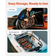 Kayak Cart 330 lbs Detachable Canoe Carrierwith 15-inch Solid Rubber Tires