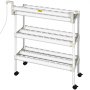 VEVOR Hydroponics Growing System, 90 Sites 10 Food-Grade PVC-U Pipes, 3 Layers Indoor Planting Kit with Water Pump, Timer, Nest Basket, Sponge, for Fruits, Vegetables, Herbs, White