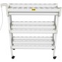 VEVOR Hydroponics Growing System, 90 Sites 10 Food-Grade PVC-U Pipes, 3 Layers Indoor Planting Kit with Water Pump, Timer, Nest Basket, Sponge, for Fruits, Vegetables, Herbs, White