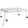 VEVOR Sistema de cultivo hidropónico, 54 sitios, 6 tubos de PVC-U de grado alimenticio, kit de plantación interior de 1 capa con bomba de agua, temporizador, cesta nido, esponja para frutas, verduras, hierbas, blanco