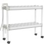 VEVOR Hydroponics Growing System, 54 Sites 6 Food-Grade PVC-U Pipes, 2 Layers Indoor Planting Kit with Water Pump, Timer, Nest Basket, Sponge for Fruits, Vegetables, Herb, White