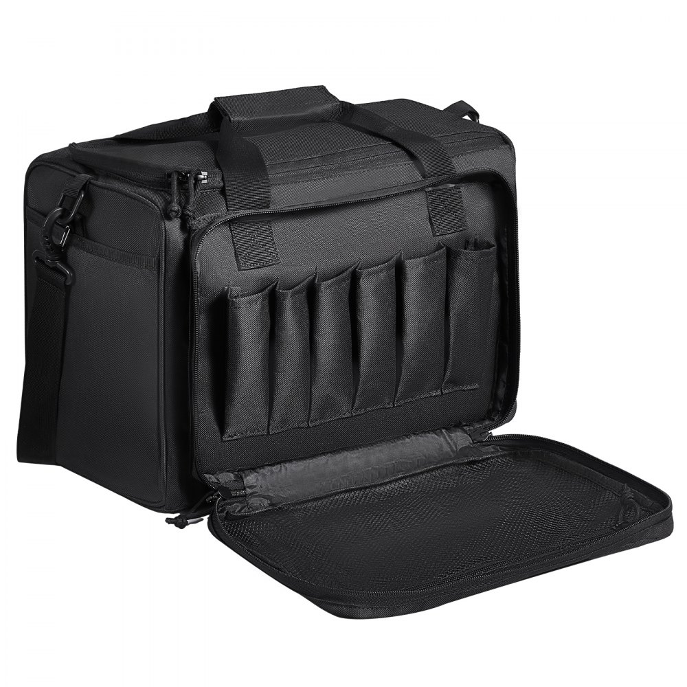 VEVOR Soft Pistol Case for 3 Pistols Handgun Bag Outdoor Hunting Shooting Black