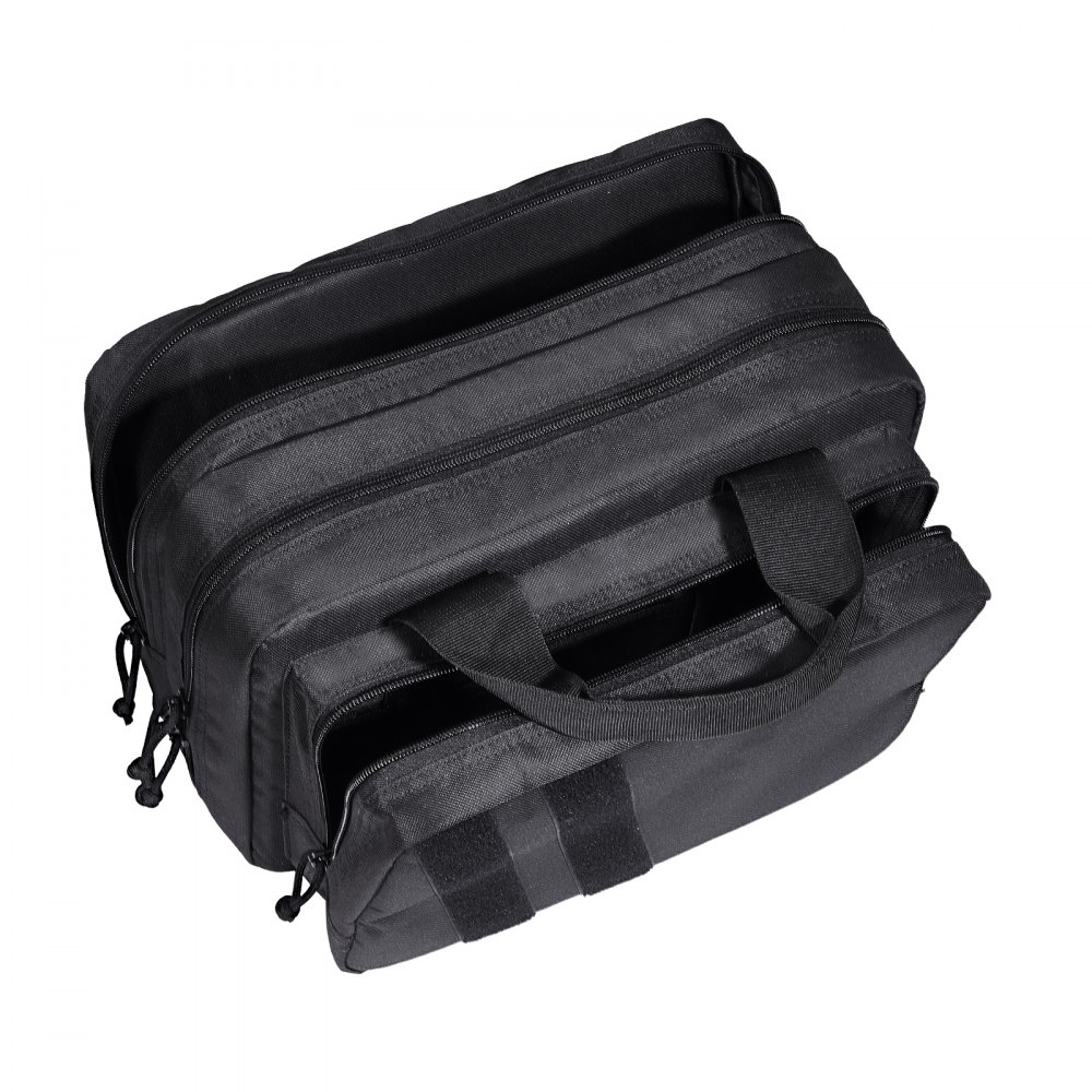 VEVOR Range Bag for 2 Pistols, Tactical Gun Bag with 2 Built-in Removable Pistol Bags & 6 Detachable Magazines, Gun Range Bag for Outdoor Hunting Shooting, Lockable Carrying Handgun Bag Case, Black
