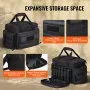 VEVOR Range Bag for 4 Pistols Tactical Gun Range Bag Single Shoulder Strip Black