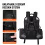 VEVOR Tactical Range Ryggsekk for 6 Pistols Gun Backpack Svart