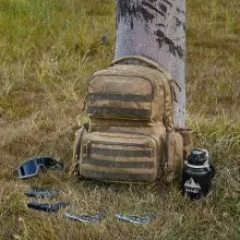 VEVOR Tactical Range Backpack for 6 Pistols Gun Backpack Brown,Range Bag for Handguns Gun Case Bag with Lockable Zipper for Shooting Range Outdoor Hunting