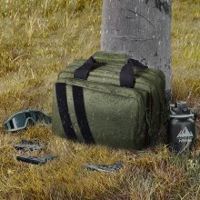 VEVOR Range Bag for 2 Pistols Tactical Gun Bag 2 Innebygde Pistol Bags Grønn