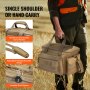 VEVOR Range Bag til 4 Pistols Tactical Gun Range Bag Enkel skulder Strip Brun