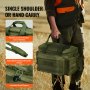 VEVOR Range Bag for 4 Pistols, Tactical Gun Range Bag with 3 Detachable Baffles & 6 Magazines, Firearm Shooting Handgun Bag for Outdoor Hunting Shooting Pistol Bag with Single Shoulder Strip, Green