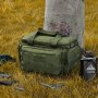Bolsa de tiro VEVOR para 4 pistolas, bolsa táctica con 3 deflectores desmontables y 6 cargadores, bolsa para pistola de tiro al aire libre, bolsa para pistola con una sola tira para el hombro, verde