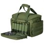 Bolsa de tiro VEVOR para 4 pistolas, bolsa táctica con 3 deflectores desmontables y 6 cargadores, bolsa para pistola de tiro al aire libre, bolsa para pistola con una sola tira para el hombro, verde