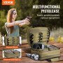 VEVOR Range Bag for 2 Pistols Tactical Gun Bag 2 Built-in Pistol Bags Brown