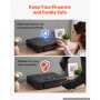 VEVOR Gun Safe for Handgun Portable Biometric Fingerprint Pistol Gun Safe, for Nightstand, Travel, Car, 3-Way Quick Access, Thick Steel Construction, with Carry Handle, Optional Silent Mode, Black