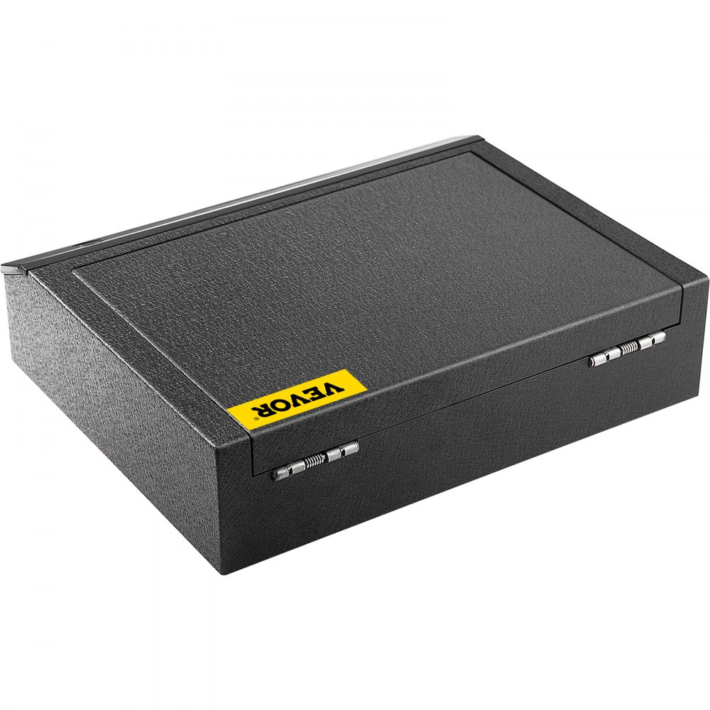 VEVOR Gun Safe, Q235 Steel Pistol Safe, 3-Way Quick Access Firearm Case Box, 4L Gun Box, Advanced Biometric Technology Travel Gun Safe, Portable Design Safe for Pistol, Handgun, Cash, Jewelry, Watch