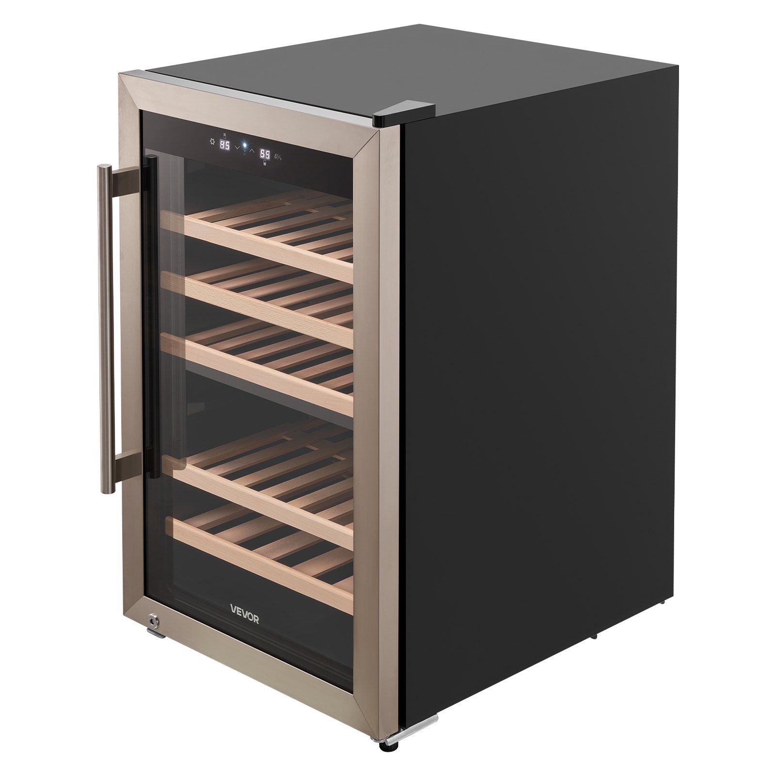 VEVOR 52 Bottle Wine Fridge, Freestanding Wine Cooler Refrigerator, Dual Zone Cooler, 41℉ to 65℉ Adjustable Temp Mini Cellar, Glass Door, For Home Office Bar, Red White Champagne or Sparkling Wines