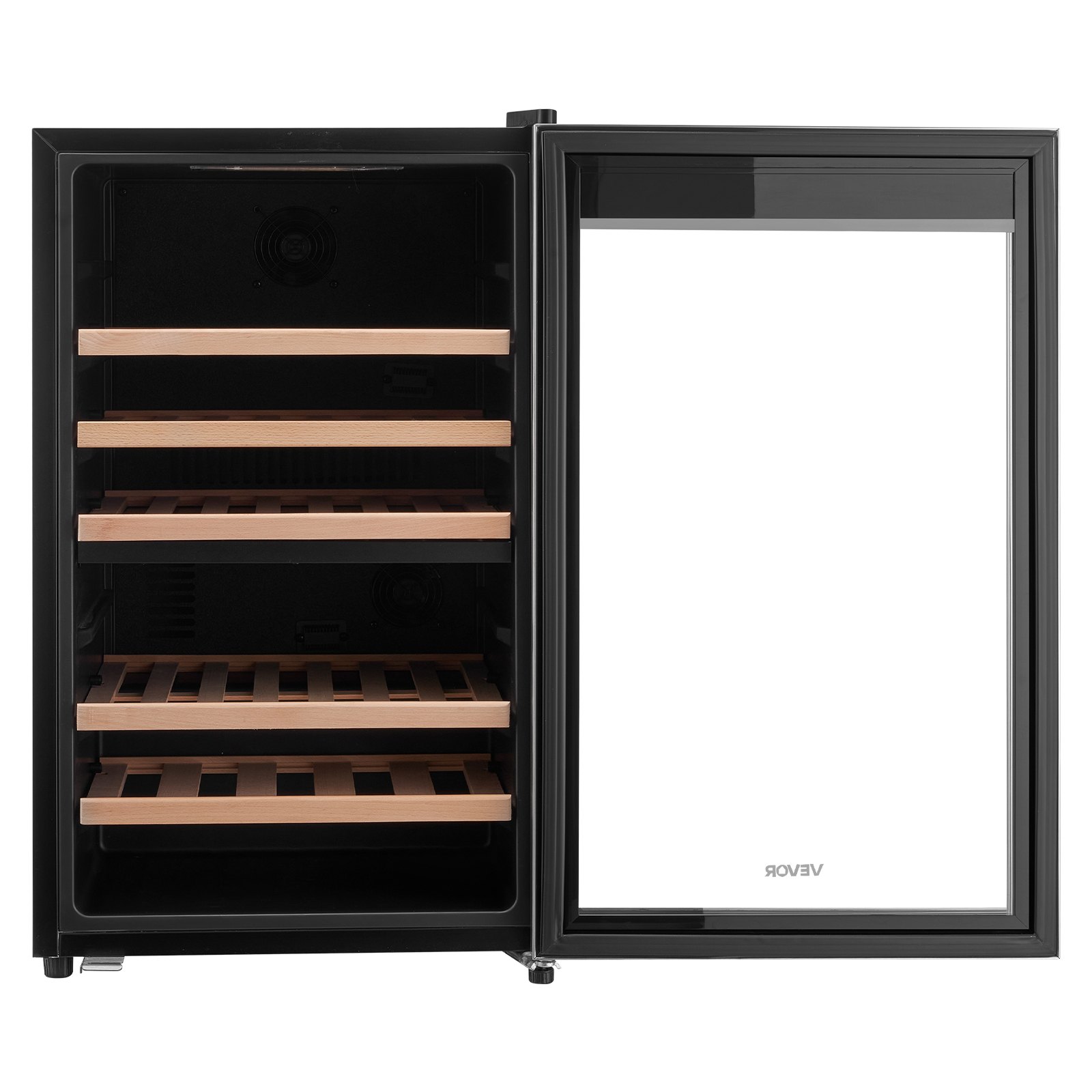 VEVOR 52 Bottle Wine Fridge, Freestanding Wine Cooler Refrigerator, Dual Zone Cooler, 41℉ to 65℉ Adjustable Temp Mini Cellar, Glass Door, For Home Office Bar, Red White Champagne or Sparkling Wines