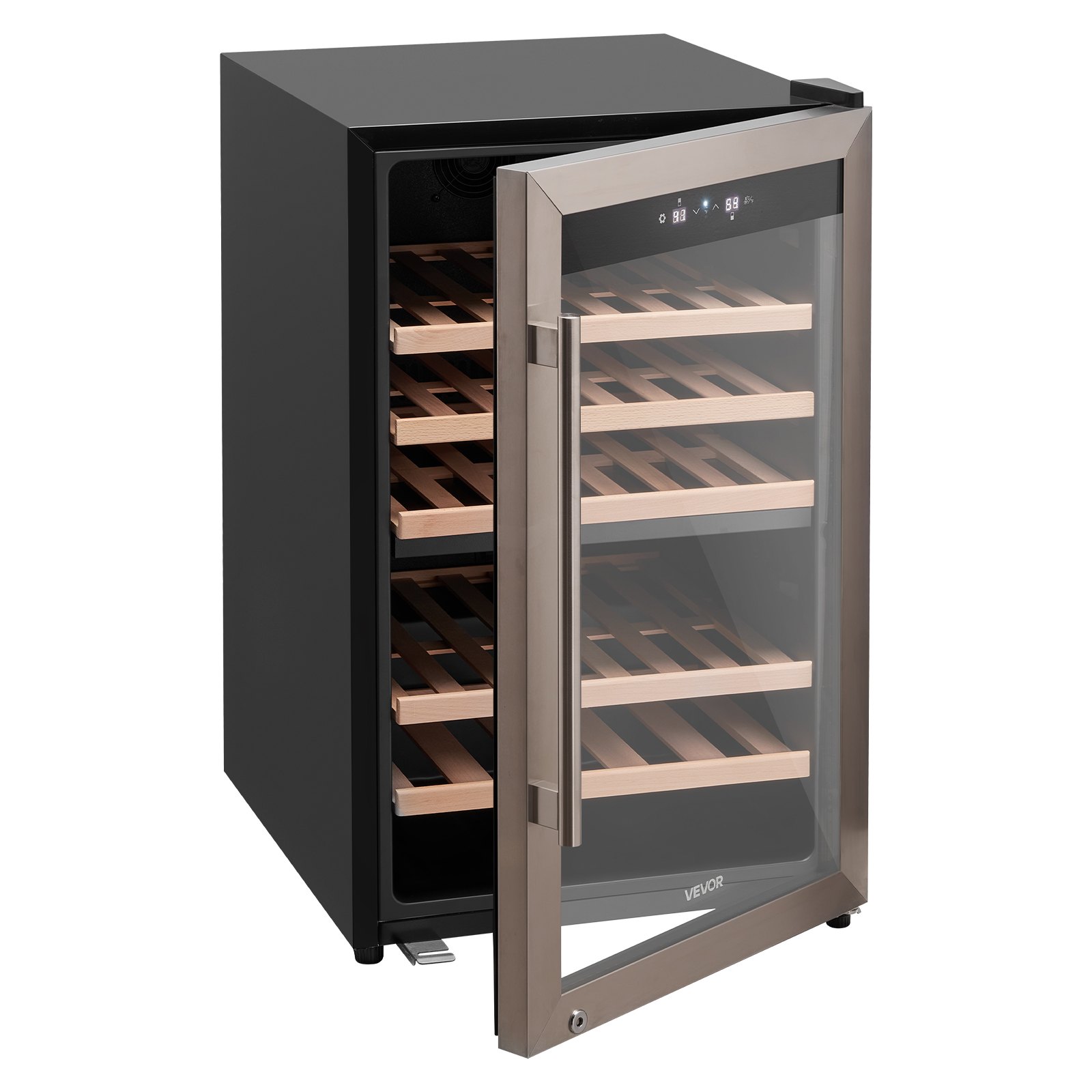 VEVOR 52 Bottle Wine Fridge, Freestanding Wine Cooler Refrigerator, Dual Zone Cooler, 41℉ to 65℉ Adjustable Temp Mini Cellar, Glass Door, For Home Office Bar, Red White Champagne or Sparkling Wines