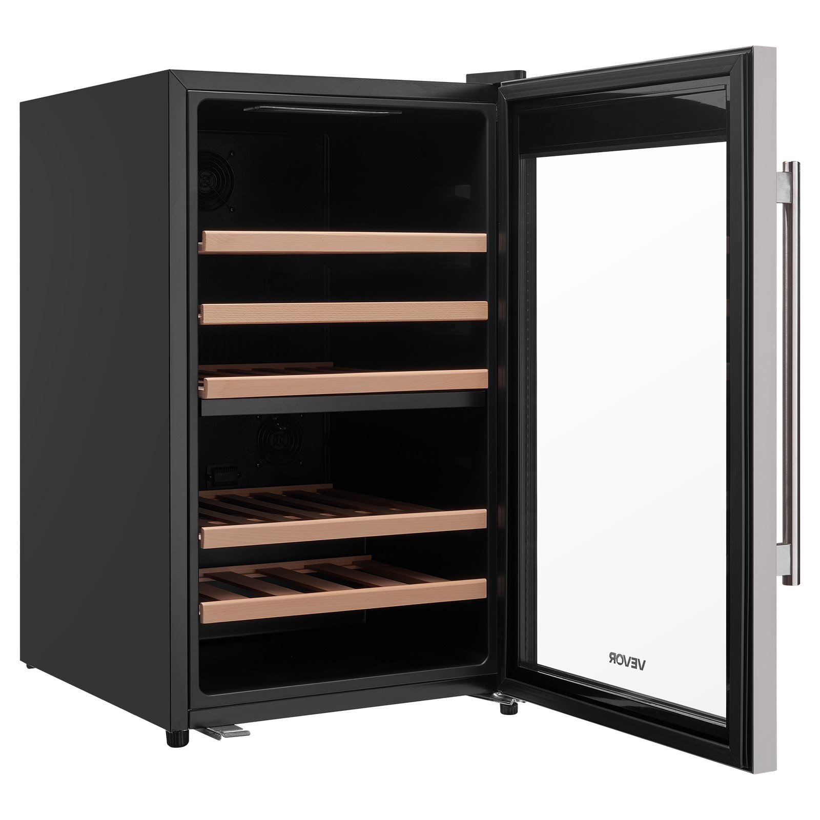 VEVOR 52 Bottle Wine Fridge, Freestanding Wine Cooler Refrigerator, Dual Zone Cooler, 41℉ to 65℉ Adjustable Temp Mini Cellar, Glass Door, For Home Office Bar, Red White Champagne or Sparkling Wines