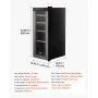 VEVOR 20 Bottle Wine Fridge, Freestanding Wine Cooler Refrigerator, Dual Zone Cooler, 41℉ to 65℉ Adjustable Temp Mini Cellar, Glass Door, For Home Office Bar, Red White Champagne or Sparkling Wines
