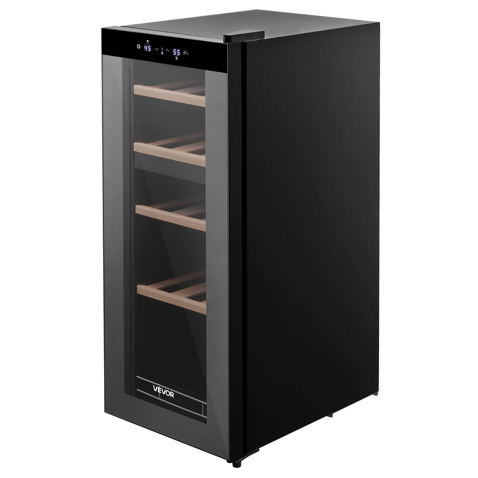 VEVOR 20 Bottle Wine Fridge, Freestanding Wine Cooler Refrigerator, Dual Zone Cooler, 41℉ to 65℉ Adjustable Temp Mini Cellar, Glass Door, For Home Office Bar, Red White Champagne or Sparkling Wines